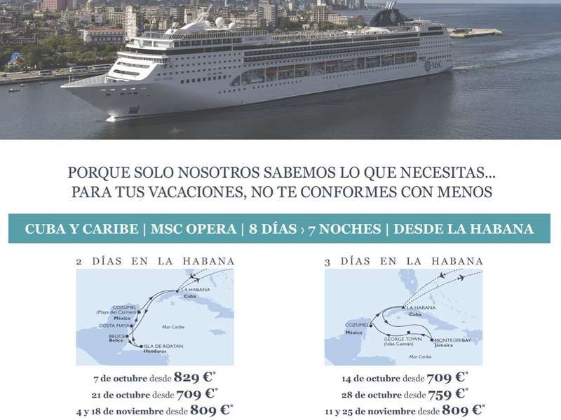 CRUCEROS POR CUBA Y CARIBE